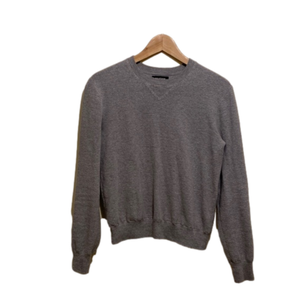 NAADAM GRAY COTTON CREW NECK SWEATER. Size Xs